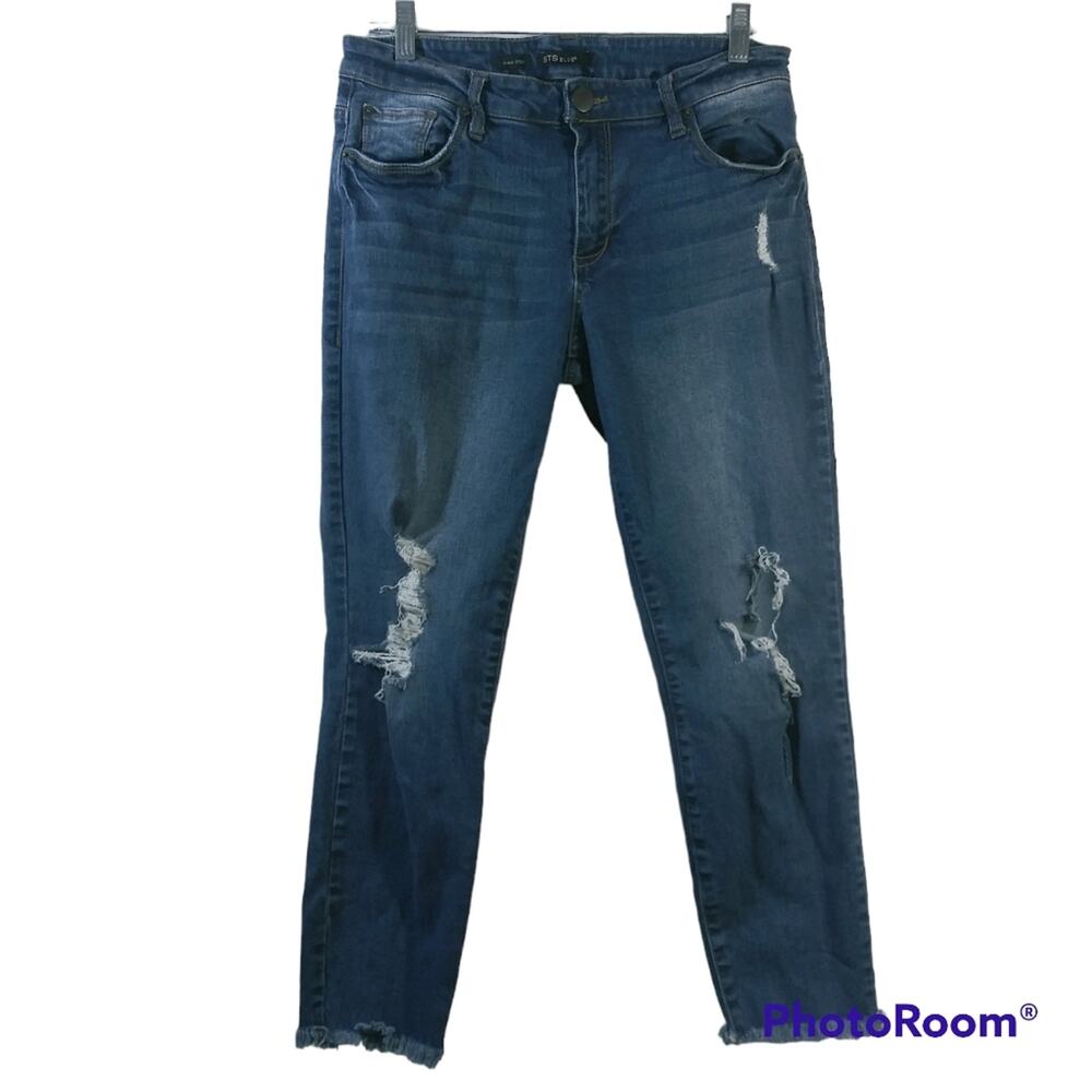 STS Blue Emma Crop Distressed Skinny Jeans Size 30